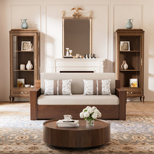 Modern Storage Sofa Bed with Lift-up Function Space-saving Design Elegant and Practical