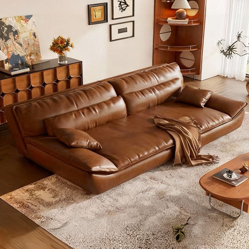 Modern Faux Leather Foldable Sofa Bed Minimalist Comfort for Contemporary Living