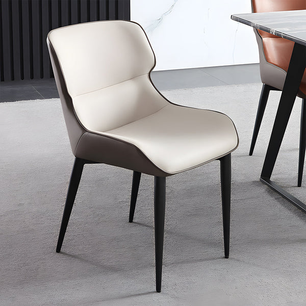 Sloane Set of 2 Curved-Back PU Leather Dining Chairs