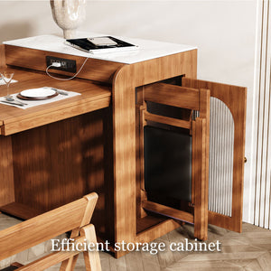 Murphy Fold-Out Dining Table side storage