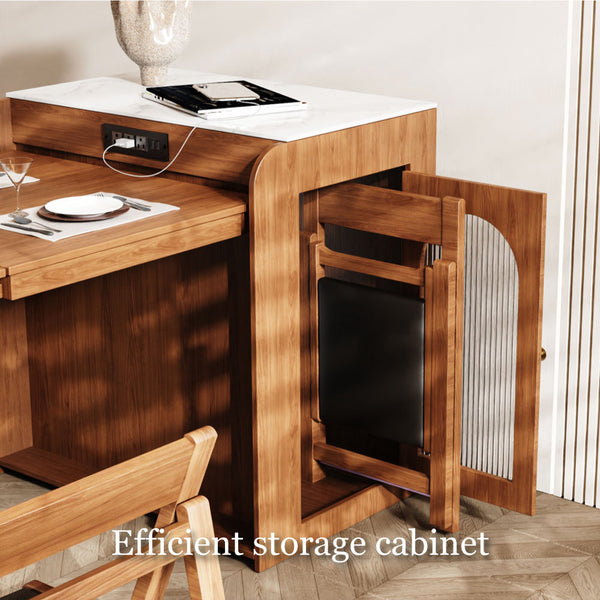 Murphy Fold-Out Dining Table side storage