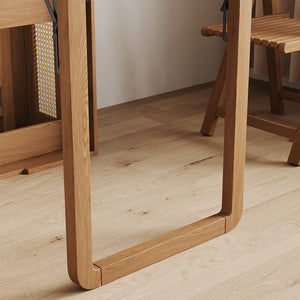 69" Rattan Cabinet Murphy Dining Table Set with USB Charging