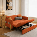 Lennox 47"/70" Velvet Pull-Out Sofa Bed with Storage