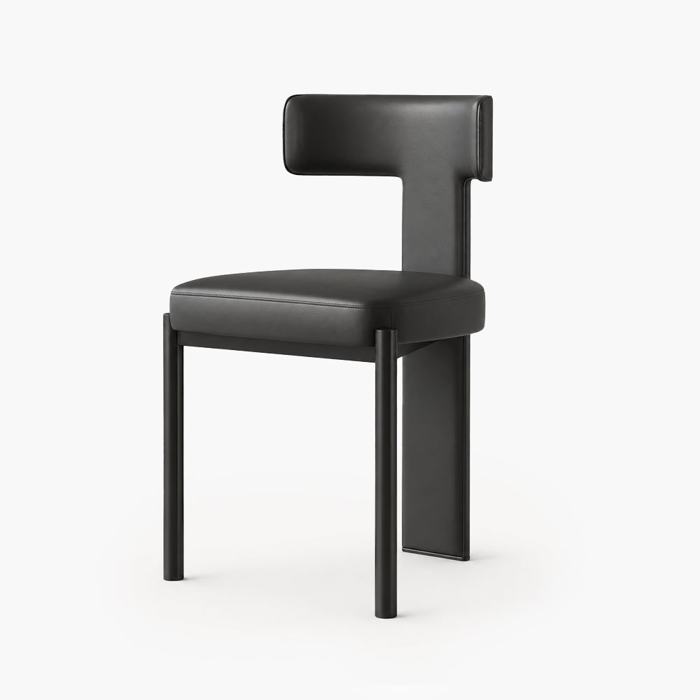 Koda Asymmetrical-Back Faux Leather Dining Chair