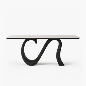Seren 62.9"/70.8" Sintered Stone Dining Table with S-Shaped Base