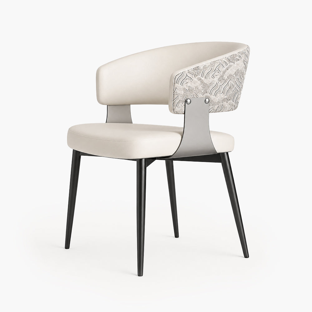 Lena Set of 2 Textured-Back Upholstered Dining Chairs