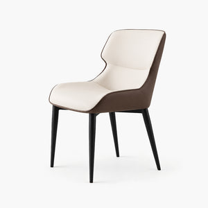 Sloane Set of 2 Curved-Back PU Leather Dining Chairs