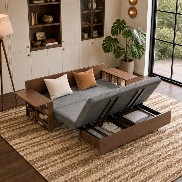 Maeve 68.8"/80.7" Lift-Up Storage Sofa Bed