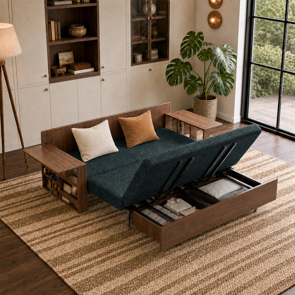 Maeve 68.8"/80.7" Lift-Up Storage Sofa Bed
