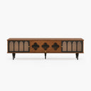 Caspian 78" Mid-Century TV Stand with Fluted Glass Doors