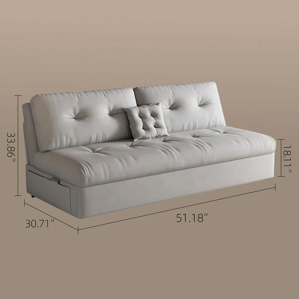 Vera 47"/71" Velvet Sofa Bed with Storage Drawers