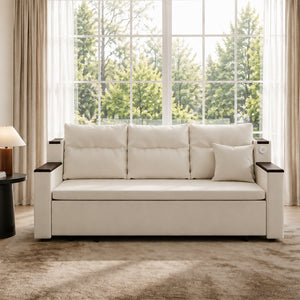 Orin 83" Pull-Out Sofa Bed with Storage & USB