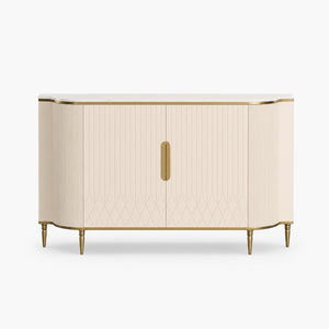 Celine 54.6" Cream Fluted Sideboard with Ceramic Top