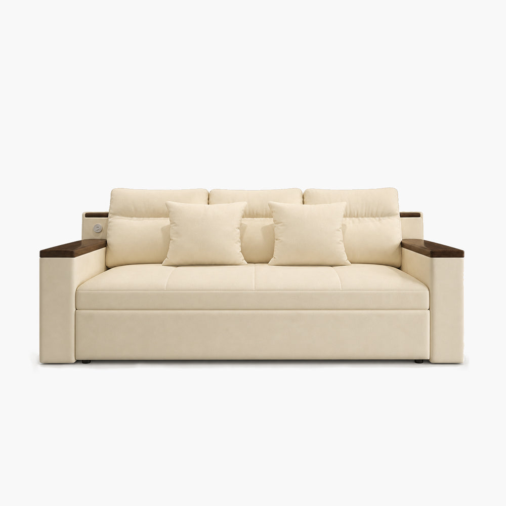 Orin 83" Pull-Out Sofa Bed with Storage & USB