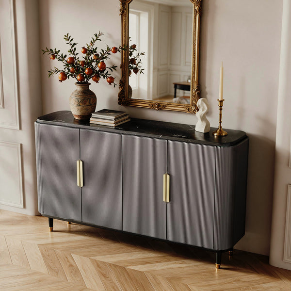 Celeste 59" Curved Ceramic-Top Sideboard