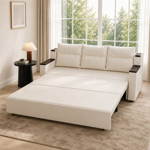 Orin 83" Pull-Out Sofa Bed with Storage & USB