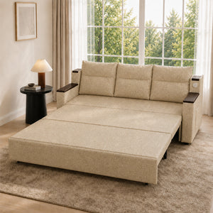 Orin 83" Pull-Out Sofa Bed with Storage & USB