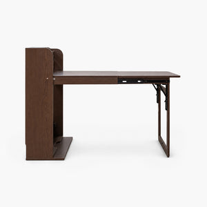 Nora 62" Wall-Side Folding Dining Table with Storage