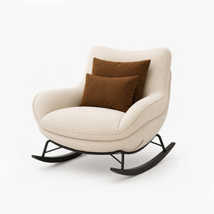 Elara Upholstered Rocking Chair with Optional Ottoman