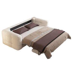 83.8" Elegant Convertible Sofa Bed Chic Design with 3.9" Thick Mattress Space-saving Sleeper Sofa