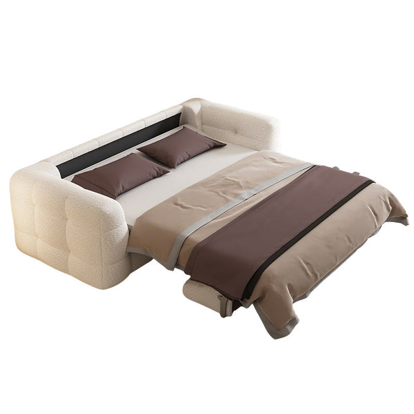 83.8" Elegant Convertible Sofa Bed Chic Design with 3.9" Thick Mattress Space-saving Sleeper Sofa