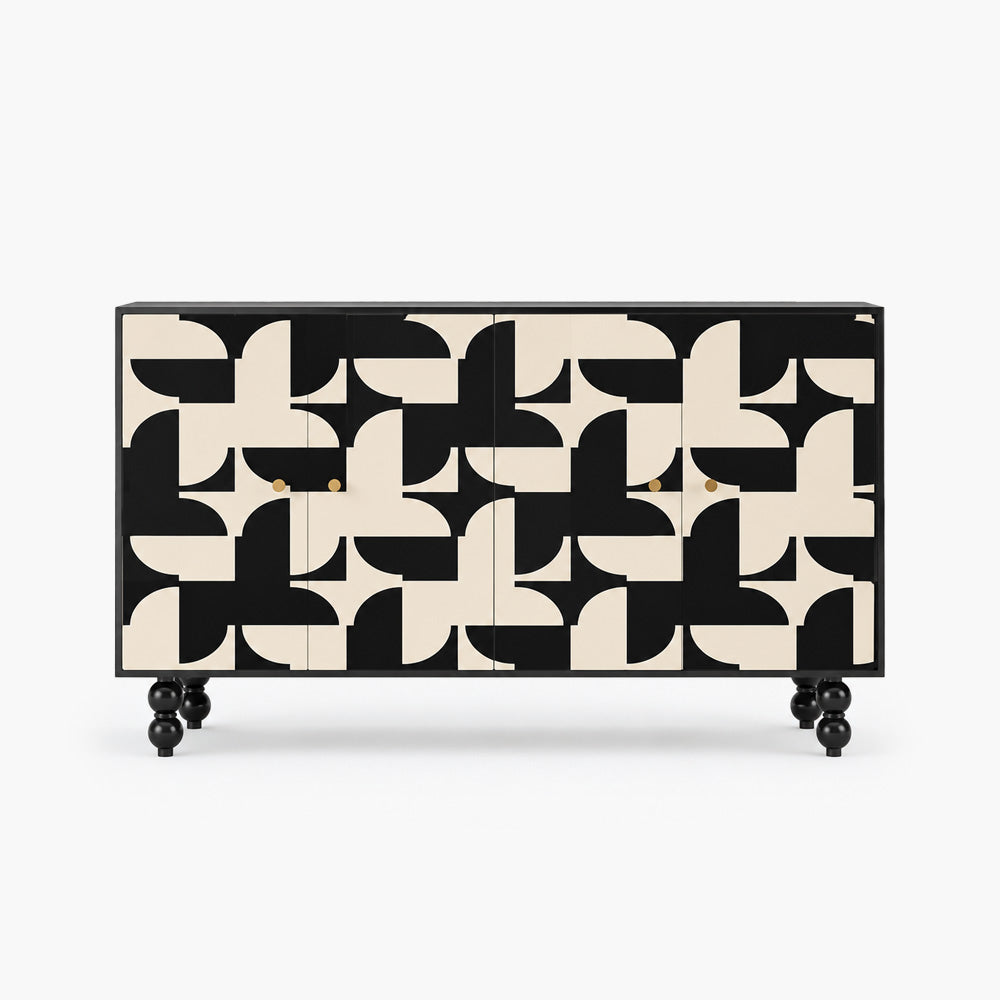 Galerie 59" Painted Geometric Sideboard