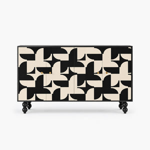 Galerie 59" Painted Geometric Sideboard