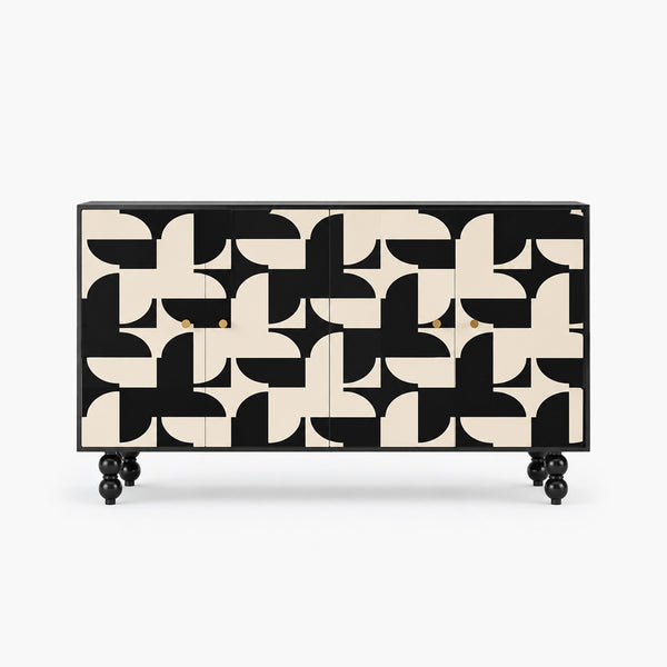 Galerie 59" Painted Geometric Sideboard