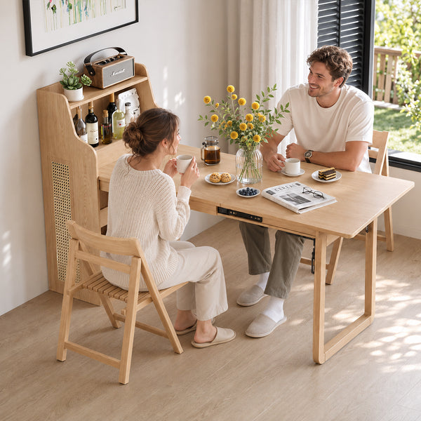 Nessa 69" Folding Dining Table Cabinet with USB Charging