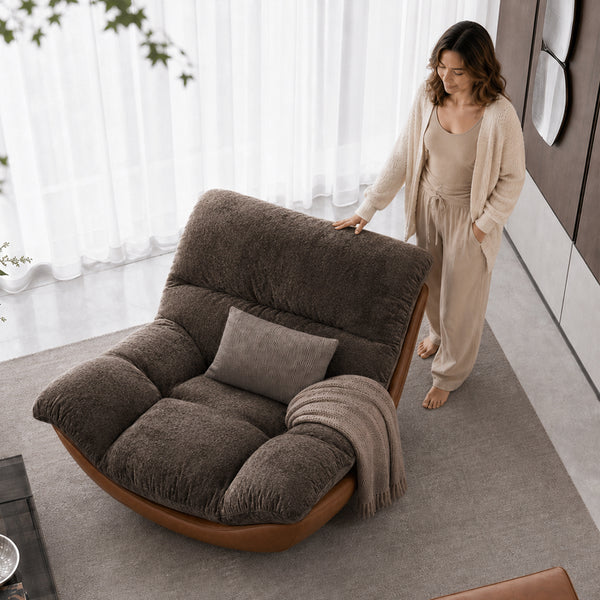 Ember Low-Profile Lounge Chair with Plush Velvet Cushion