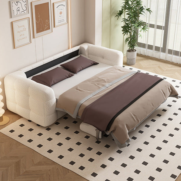 83.8" Elegant Convertible Sofa Bed Chic Design with 3.9" Thick Mattress Space-saving Sleeper Sofa