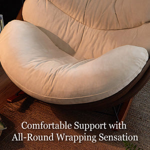 Modern Rocking Chair  Plush Comfort Ergonomic Design Durable Wooden Base for Relaxation