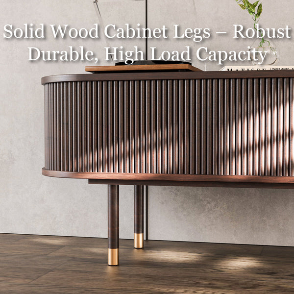 Solenne 70.8" Fluted Rubberwood TV Stand