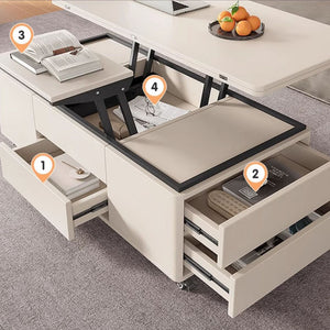 Multifunctional Lift-Top Coffee Table 2-in-1 Dining and Work Desk for Small Spaces