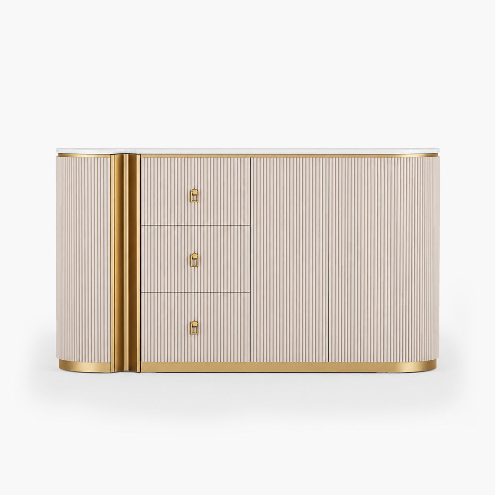 Siena 58.5" Fluted Sideboard with 3 Drawers