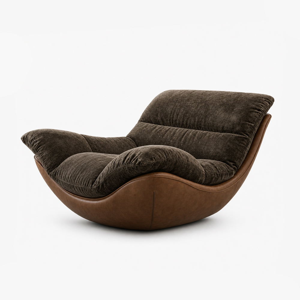 Ember Low-Profile Lounge Chair with Plush Velvet Cushion