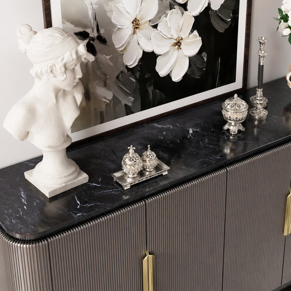 Celeste 59" Curved Ceramic-Top Sideboard