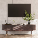 Solenne 70.8" Fluted Rubberwood TV Stand