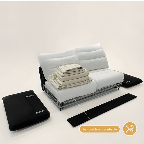 83.8" Elegant Convertible Sofa Bed Chic Design with 3.9" Thick Mattress Space-saving Sleeper Sofa