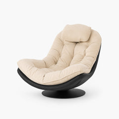Astra Oversized Swivel Lounge Chair with Tufted Velvet Cushion