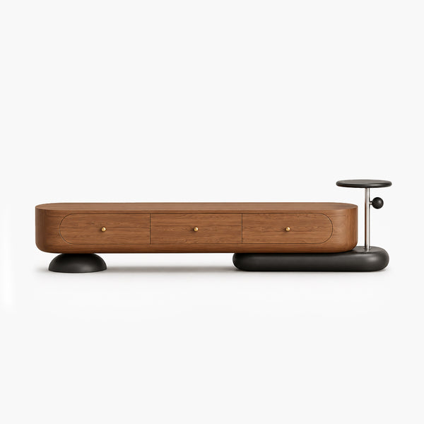 Arden 86.6" Curved TV Stand with Concealed Storage