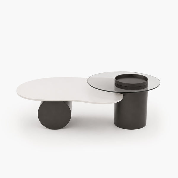 Cirrus 39" Cloud-Shaped Sintered Stone Coffee Table Set