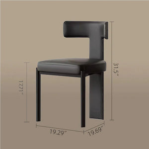 Koda Asymmetrical-Back Faux Leather Dining Chair