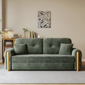 Modern Smart Sofa Bed with Built-in Electric Lift Coffee Table and Storage