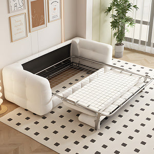 83.8" Elegant Convertible Sofa Bed Chic Design with 3.9" Thick Mattress Space-saving Sleeper Sofa