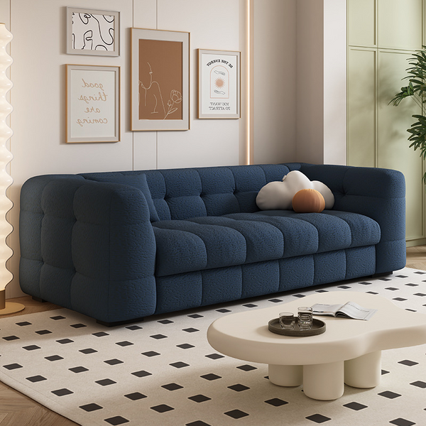 83.8" Elegant Convertible Sofa Bed Chic Design with 3.9" Thick Mattress Space-saving Sleeper Sofa