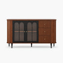Rowan 62.9" Fluted-Glass Sideboard with 3 Drawers