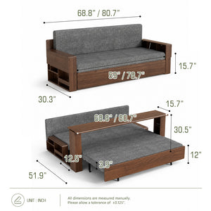 Maeve 68.8"/80.7" Lift-Up Storage Sofa Bed