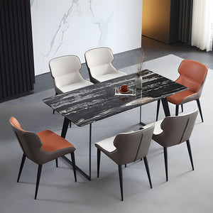 Sloane Set of 2 Curved-Back PU Leather Dining Chairs