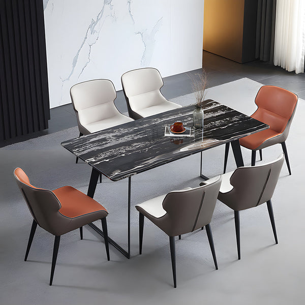Sloane Set of 2 Curved-Back PU Leather Dining Chairs